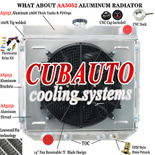 CC339 4 Row Radiator+Shroud Fan For 63-77 Ford Mustang Torino Fairlane Cougar V8 picture