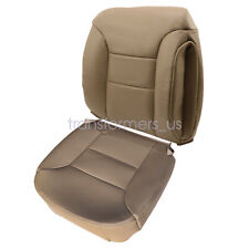 For 1995-1999 Chevy Tahoe Suburban Front Bottom Top Leather Seat Cover Tan picture