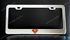 SUPERMAN Logo Chrome Plated Metal License Plate Frame picture