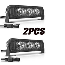 2PCS 8'' inch  LED Light Bar Spot Offroad Backup Driving Pickup ATV UTV  7