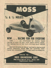 Vintage 1959 Moss Engineering 1/4 & 1/2 Midgets Ad picture