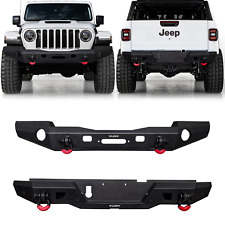 Vijay For 2020-2024 Jeep Gladiator JT Steel Front/Rear Bumper With Winch Plate picture