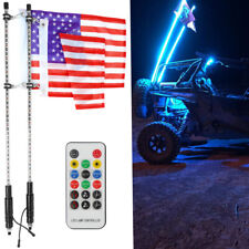 2x 3ft RGB Spiral LED Whip Lights Antenna Chase For Can-am Maverick X3 Max Turbo picture