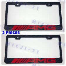 X2 100% AMG Carbon Fiber Style Stainless Steel License Plate Frame Holder picture