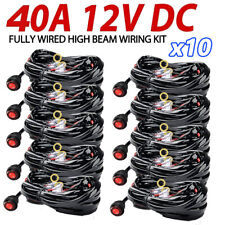 10x 2-Lead Wiring Harness Kit ON-OFF Switch Relay for LED Work Light Pod Bar 12V picture
