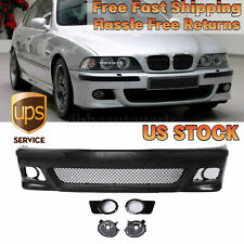 Fit for BMW E39 5SERIES M5 STYLE REPLACEMENT FRONT BUMPER COVER+FOG LIGHT 96-03 picture