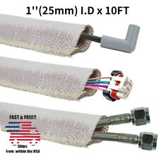 Heat Hose Fiberglass Wrap Shield Sleeve Heat Shield Spark Plug Wire Fuel Line picture