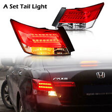 Pair Red LED Brake Tail Lights Rear Lamp For 2008-2012 Honda Accord 4 Door Sedan picture
