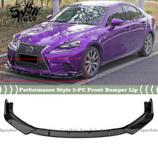 FITS 14-2016 LEXUS IS250 IS350 GLOSSY BLACK PERFORMANCE STYLE FRONT LIP SPLITTER picture