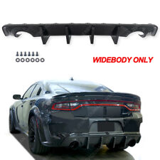 Widebody Only Carbon Fiber Look Rear Bumper Diffuser Lip For 20-23 Dodge Charger picture