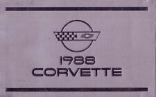 1988 Corvette Owners Manual User Guide Reference Operator Book picture