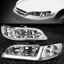 FOR 1998-2002 HONDA ACCORD PAIR CHROME HOUSING CLEAR CORNER HEADLIGHT W/LED DRL picture