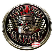 Hot Rod Garage Piston crest Decal picture