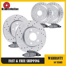 296mm Front 313mm Rear Brake Rotors Brake Pads for Honda Odyssey 3.5L Drilled picture