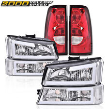 Fit For Silverado/Avalanche 03-07 Clear /Chrome LED DRL Headlights + Tail Lights picture