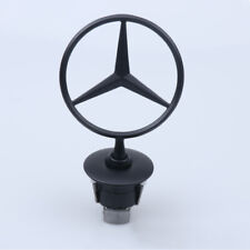 For Benz OEM C E S Class Front Hood Ornament Glossy Black Mounted Star Logo picture