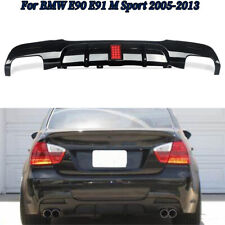 For BMW E90 E91 M Sport Bumper Rear Diffuser Spoiler Lip M Look Gloss Black 05+ picture