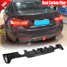 For BMW F32 F33 F36 M-Sport Real Carbon Rear Bumper Diffuser Lip W/Brake Light picture
