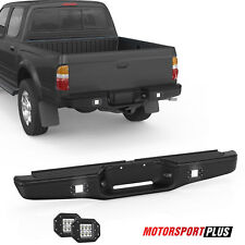 Black Rear Step Bumper Assembly w/ 2*LED Light For 1995-2004 Toyota Tacoma picture