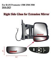 Passenger RH Side Long Arm Door Mirror Small Lower Glass for 10-22 RAM Promaster picture