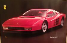 Ferrari Testarossa.Produced By Marenello(UK) 1984.Original Very Rare Car Poster picture
