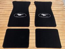 For Ford Mustang Shelby pony Floor Mat Mats carpet Black 4Pcs Fits; 1964-1973 picture
