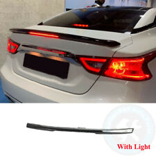 With Light Trunk Lip Spoiler Wing Painted Black Trim Fit For NISSAN Maxima 16-22 picture