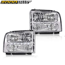 Fits For 05-07 Ford F250 F350 F450 F550 Super Duty Clear Headlights W/ LED Strip picture
