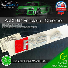 Audi RS4 Chrome Emblem 3D Badge Rear Trunk Tailgate fit Audi RS4 S4 A4 Logo picture