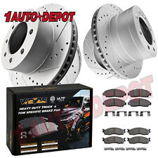 Front & Rear Drilled Rotors + Ceramic Brake Pads for Dodge Ram 2500 3500 1500 picture