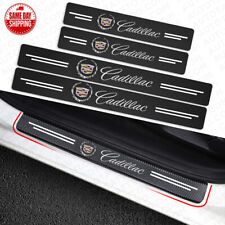 4x Cadillac Car Door Plate Sill Scuff Cover Anti Scratch Decal Sticker Protector picture