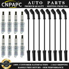CNPAPC Spark Plugs 41-962 and Wireset 9748HH For Chevy/GMC/Tahoe Hummer (8 PACK) picture