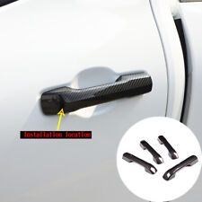 4PCS Carbon Fiber Color Door Handles Covers Trim ABS Fit For Toyot-a Tundra 2022 picture