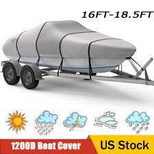 1200D Trailerable Boat Cover for 17'-19' V-Hull Bass Boat Fish&Ski w/Motor Cover picture