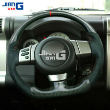 Real Carbon Fiber Alcantara Flat Sport Steering Wheel Fit 07+ Toyota FJ Cruiser picture