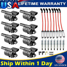 8Pack Ignition Coil+Spark Plug+Wire Set For Chevy Silverado 1500 GMC Tahoe D514A picture