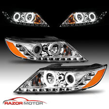 [LED Halo+LED Parking]For 2011-2013 Kia Sorento Projector Chrome Headlights Pair picture
