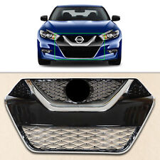 Front Bumper Grille Grill Assembly for 2016 2018 Nissan Maxima Mesh Polished ABS picture