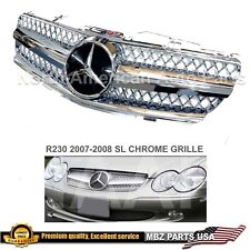 Mercedes Benz R230 SL550 SL63 SL600 Grille AMG 1 fin All-Chrome 2007 2008 New picture