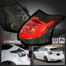 Smoke Fits 2012-2014 Ford Focus 4Dr Hatchback LED Tail Lights Brake Lamps L+R picture