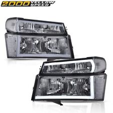 Fit For 2004-2012 GMC Canyon/Chevy Colorado Chrome/Smoked Headlights Assembly 4X picture
