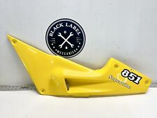 Genuine  Ducati 851 Strada Left Side Tail Fairing Panel 48230061A Yellow  Cracks picture