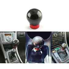 Universal Round Ball Carbon Fiber Manual Car Racing Gear Shift Knob + 3 Adapters picture