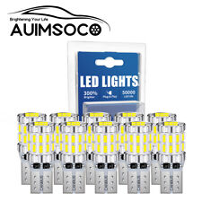 10x AUIMSOCO T10 168 194 LED License Plate Light Bulb Interior Bulbs White 6000K picture