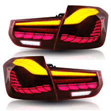 For 2012-2018 BMW 3 Series LED Tail Lights Red Lens With Sequential Turn Signal picture