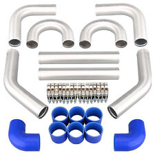 2.5 In Universal Aluminum Turbo Intercooler Elbow Pipe Kit +Silicone Hose+Clamp picture