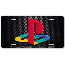 Sony Playstation Inspired Art on Mesh FLAT Aluminum Novelty License Tag Plate picture