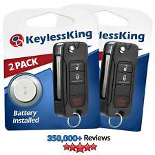 2x Keyless Entry Remote Car Flip Key Fob for Jeep Dodge Chrysler OHT692427AA 3b picture