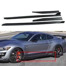 4pcs Side Skirts Matte Black For 2015-2022 Ford Mustang GT500 Style Splitter picture