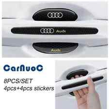 8X Carbon Fiber Car Door Handle Bowl Cup Protector Film Stickers for audi picture